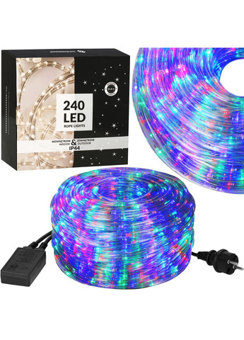 Гирлянда дюралайт уличная (наружная) Rope Lights 10 м 240 LED Mix Springos CL1202 (340459345)