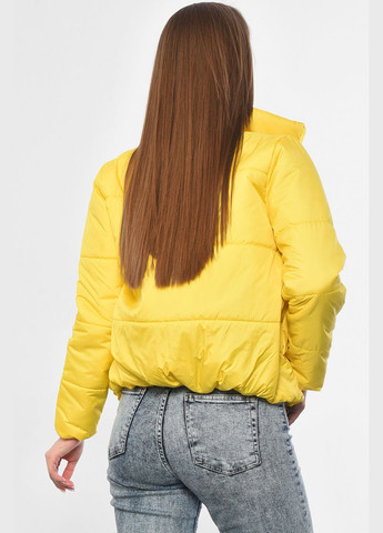 Жовта демісезонна куртка жіноча демісезонна жовтого кольору Let's Shop
