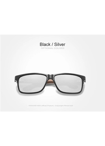 Чоловічі поляризаційні сонцезахисні окуляри W5508 Black Silver KINGSEVEN (304974585)