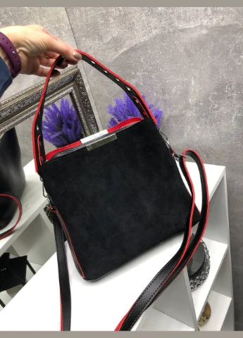 Жіноча коричнева замшева сумка класична сумочка повсякденна шоколадна No Brand (316535895)