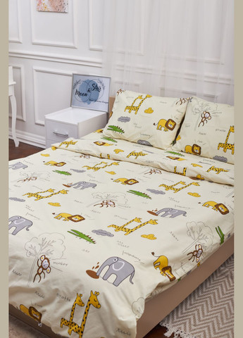 Комплект постельного белья двуспальный 175х210 наволочки 2х40х60 Бязь Gold Люкс (MS-820001255) Moon&Star Savanna (285717136)