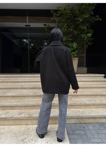 Черное демисезонное Женское пальто двубортное Asi.Store.ua