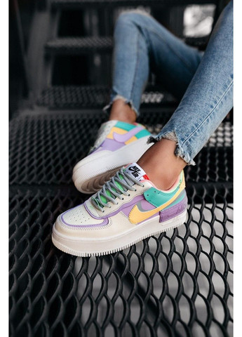 Цветные демисезонные кроссовки мужские nike air force 1 shadow pale ivory 2 найк аир форс 1 премиум No Brand