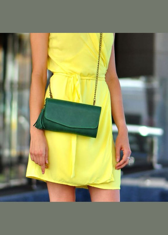 Поясная сумка женская кожаная через плечо с ремешком Элис зеленая Crazy horse BlankNote (302008208)