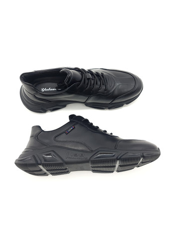 Черные чоловічі туфлі чорні шкіряні ya-11-14 28 см (р) Yalasou