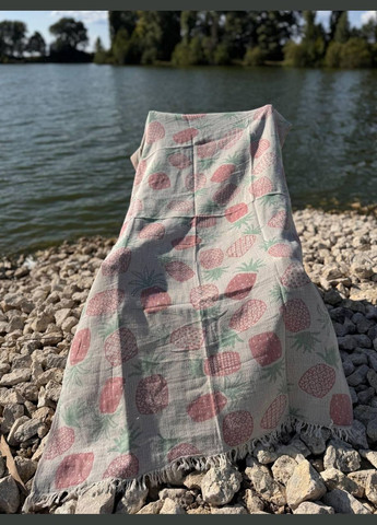 Покривало бавовняне пештемаль 100х180 см Рожевий (П4К-AL-peshtamel-003-01) No Brand (308754541)