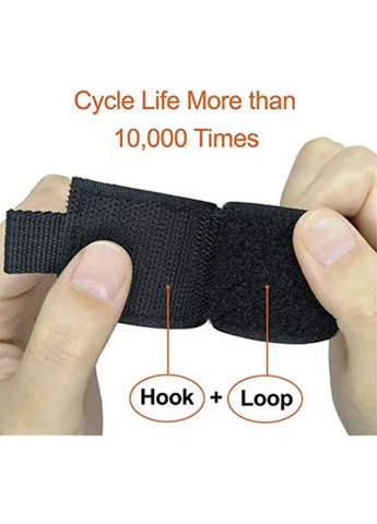 Фиксатор кабеля шланга веревки стяжка карабин держатель для провода велосепеда удочек липучка М 33 см 1 шт Черный Neon (340276168)