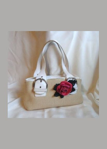 Брошь цветок из кожи ручной работы "Розовое утро" No Brand (349842528)