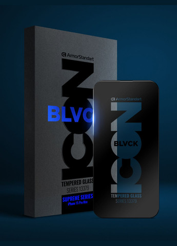 Защитное стекло Supreme Black Icon 3D для Apple iPhone 15 Pro Max Black (ARM68224) ArmorStandart (280438743)