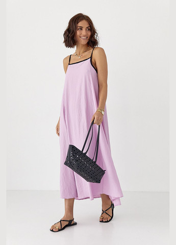 Летний женский женский однотонный расклешенный сарафан Lurex