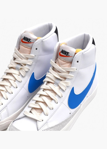 Белые кроссовки мужские blazer mid 77 vintage white/blue bq6806-118 Nike