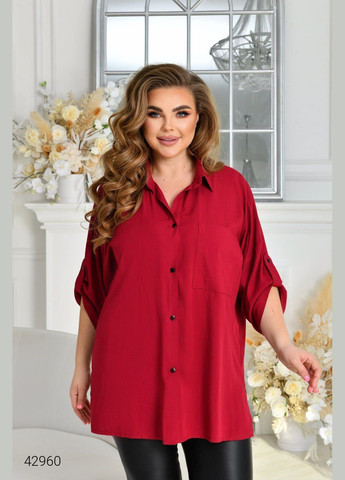 Бордовая повседневный рубашка Liton
