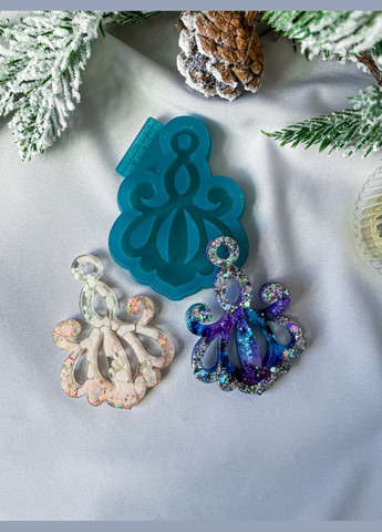 Молд Вензель широк для новогодних игрушек на елку силиконовая форма для эпоксидной смолы No Brand (370566746)