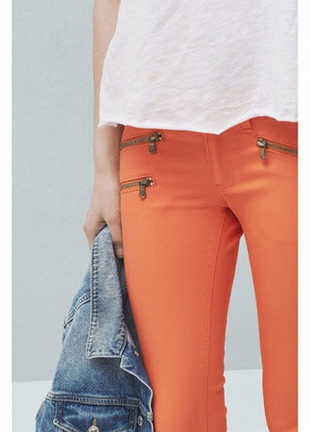 Оранжевые кэжуал летние брюки Mango