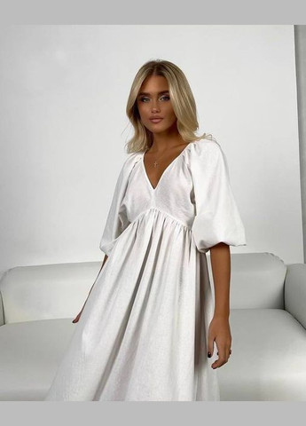 Белое повседневный платье женское Україна однотонное