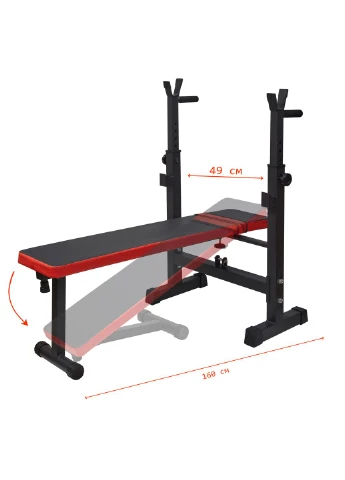 Fitness Squat rack / Лавка під штангу (регульована) Size:160*49cm (L*W) (Material: steel) TOP20066154, TECOFIT (370439607)