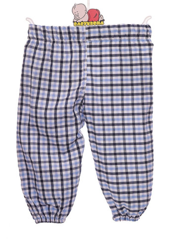 Бриджи в клеточку для мальчика синие коттновые 68 см (50428) BABYKROHA (297199501)