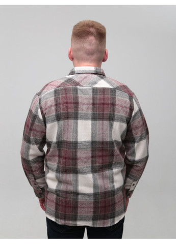 Бордовая повседневный рубашка в клетку Jean Piere