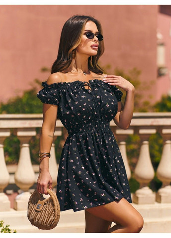 Черное повседневный платье issa pus 15209 черный ISSA PLUS