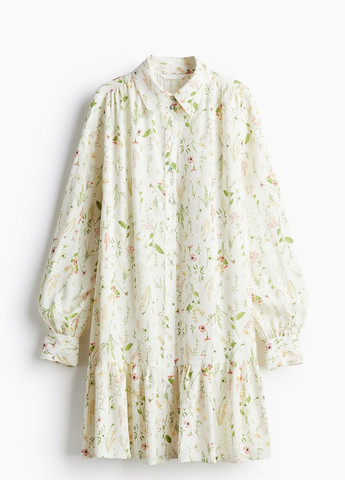 Білий кежуал сукня H&M з квітковим принтом