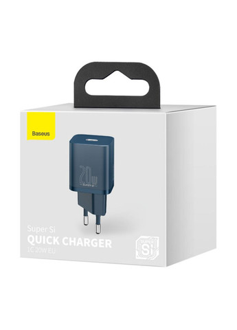 Мережевий зарядний пристрій 20W EU Blue Baseus Super Si Quick Charger 1C (340278444)