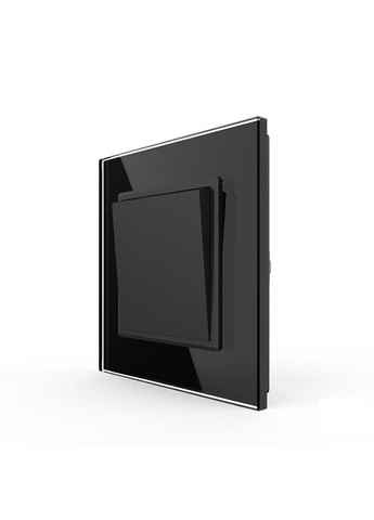 Кнопковий вимикач без фіксації Дзвінковий вимикач Імпульсний вимикач чорний скло (VL-C7FCMH-2BP) Livolo (370985136)