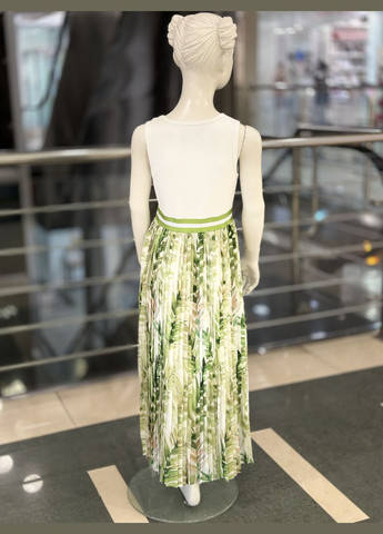 Зелена сукня підліткова tbt160 плісерована біло-зелена To Be Too (331155600)