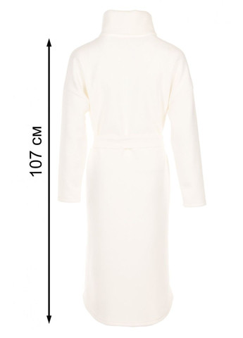 Білий повсякденний жіноча тепла сукня з коміром-хомутом (ll187070000) LadyLike