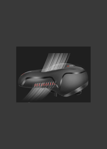 Сідло велосипедне широке м'яке з решіткою та отвором чорне Avanti (346270455)