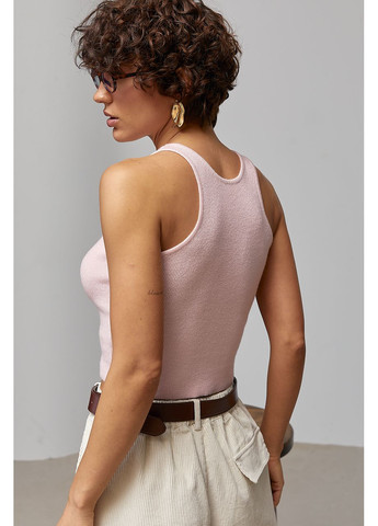 Коротка в'язана майка в рубчик Lurex — 381239103