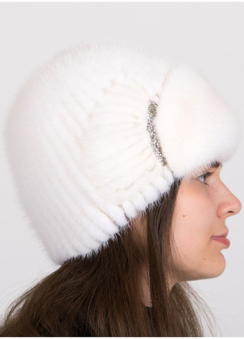 Женская меховая норковая шапка на вязаной основе с лобиком Меховой Стиль Лобик (307164119)