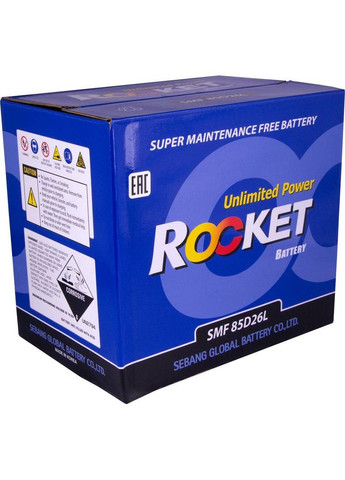 Автомобильный аккумулятор Japan 6СТ-80Ah АзЕ 670A (CCA) SMF 85D26L Rocket (349807263)