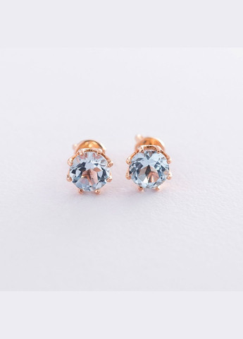 Золоті сережки-пусети з топазом с06308 Oniks (264024723)