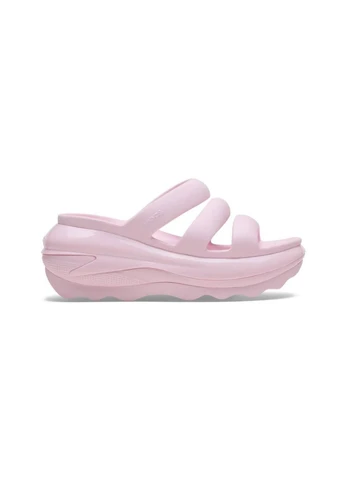 Розовые шлепанцы mega crush triple strap Crocs