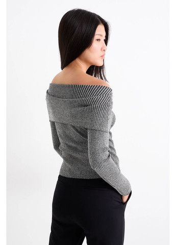 Серый демисезонный джемпер в рубчик C&A
