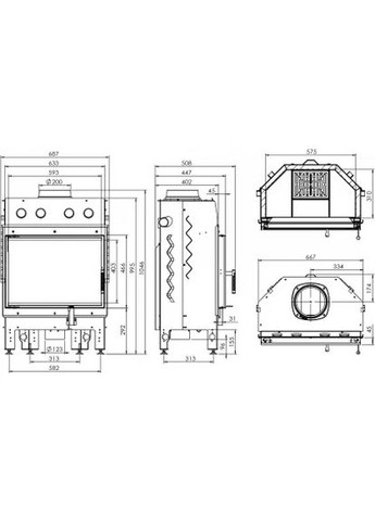 Каминная топка ALBERO AL11S.H-D Hitze (370385836)