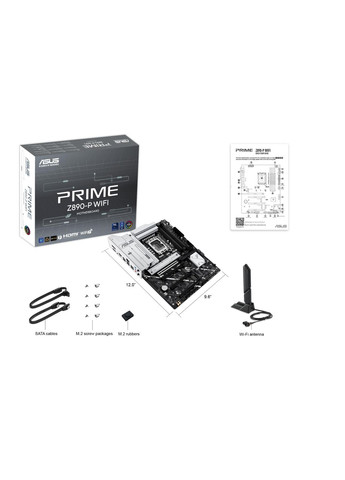 Материнская плата PRIME Z890P Wi-Fi s1851 Z890 4xDDR5 M.2 HDMI DP Wi-Fi ATX Asus (314747075)