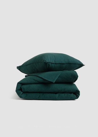 Комплект білизни із вареної бавовни Smaragd євро, Простирадло з резинкою 160х200 Leglo (300370452)