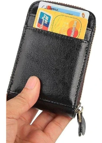Визитница Vintage из натуральной кожи Черная Верховинка 14531 (398295427)