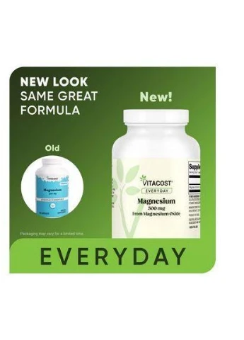 Магний, Magnesium, 500 мг, 180 капсул Vitacost (365987849)