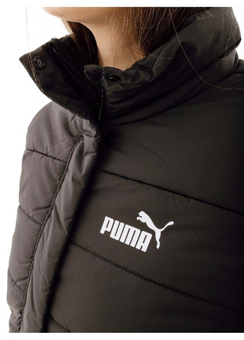 Черная демисезонная женская куртка ess+ padded jacket черный Puma