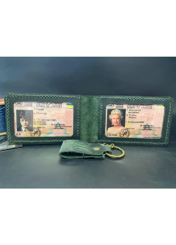 Обложка на ID Паспорт или Автодокументы с Гербом Горизонтальная Зеленый Цвет Обложка на Права No Brand (358203432)