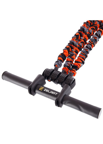 Эспандер многофункциональный для пресса 3 жгута 3x35LB (латекс жгут, рукоятка, упоры для ног) (FI-7836-35) Zelart (361435122)