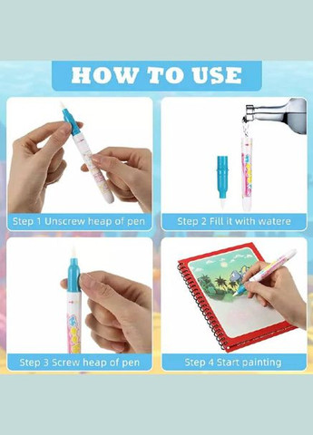 Многократная водная раскраска с маркером 80849 Животные No Brand (327216263)