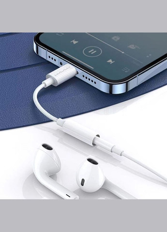 Перехідник X210 Lightning to 3.5 mm AUX Headphones Jack для iPhone Білий WUW (336890050)