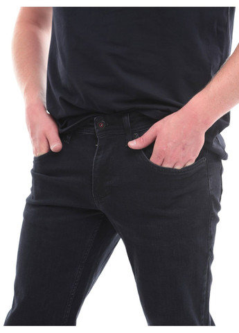 Джинси чоловічі синьо-чорні прямі зі стрейчем FRANCO BENUSSI Пряма (302214845)