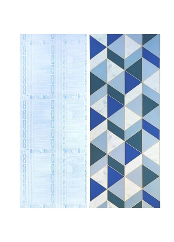 Самоклеюча плівка SW-00001224 Сині трикутники 0,45х10м Sticker Wall (298285076)