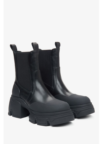 Осенние челси, цвет черный Estro