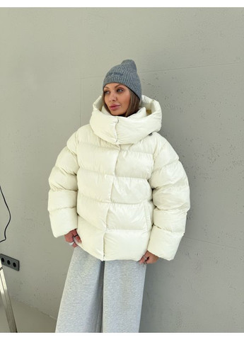 Молочна зимня куртка зимова утеплена ''саміра'' Mirage