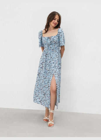 Блакитна сукня Romashka з квітковим принтом